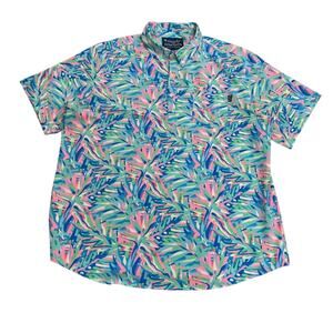 Simply Southern Womens XXL Colorful 1/2 Button Up Shirt Top Summer Preppy